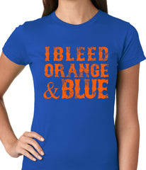 I Bleed Orange And Blue New York Baseball Ladies T-shirt