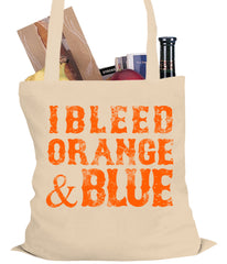 I Bleed Orange And Blue New York Baseball Tote Bag