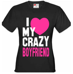 I Heart My Crazy Boyfriend Girl's T-Shirt