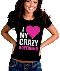 I Heart My Crazy Boyfriend Girl's T-Shirt