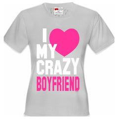 I Heart My Crazy Boyfriend Girl's T-Shirt