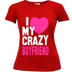 I Heart My Crazy Boyfriend Girl's T-Shirt