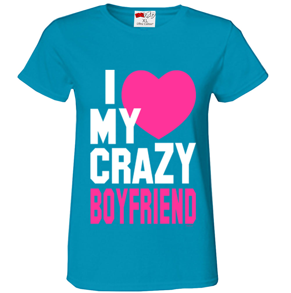I Heart My Crazy Boyfriend Girl's T-Shirt