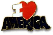 I Love America Lapel Pin