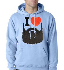 I Love Beards Fuzzy Adult Hoodie