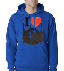 I Love Beards Fuzzy Adult Hoodie