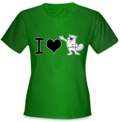 I Love Beavers Girls T-Shirt