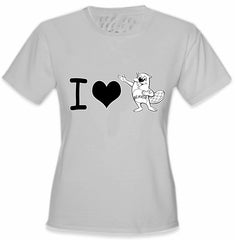 I Love Beavers Girls T-Shirt