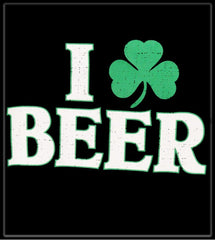 I Love Beer Shamrock Hoodie