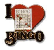 I Love Bingo Lapel Pin