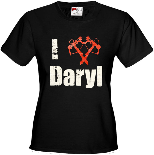 I Love Daryl Crossbow Heart Girl's T-Shirt –