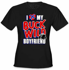 I Love My Buck Wild Boyfriend Girl's T-Shirt