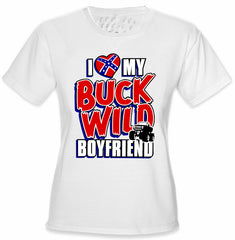 I Love My Buck Wild Boyfriend Girl's T-Shirt