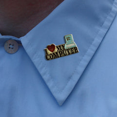 I Love My Computer Lapel Pin