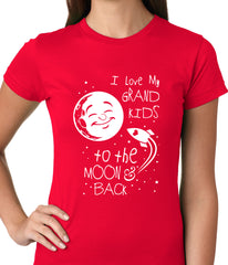 I Love My GrandKids to the Moon and Back Ladies T-shirt