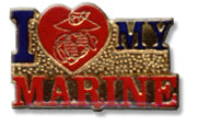 I Love My Marine Lapel Pin