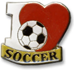 I Love Soccer Lapel Pin