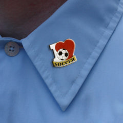 I Love Soccer Lapel Pin