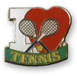 I Love Tennis Lapel Pin