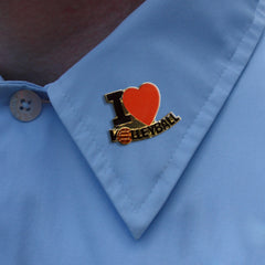 I Love Volleyball Lapel Pin