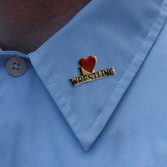 I Love Wrestling Lapel Pin