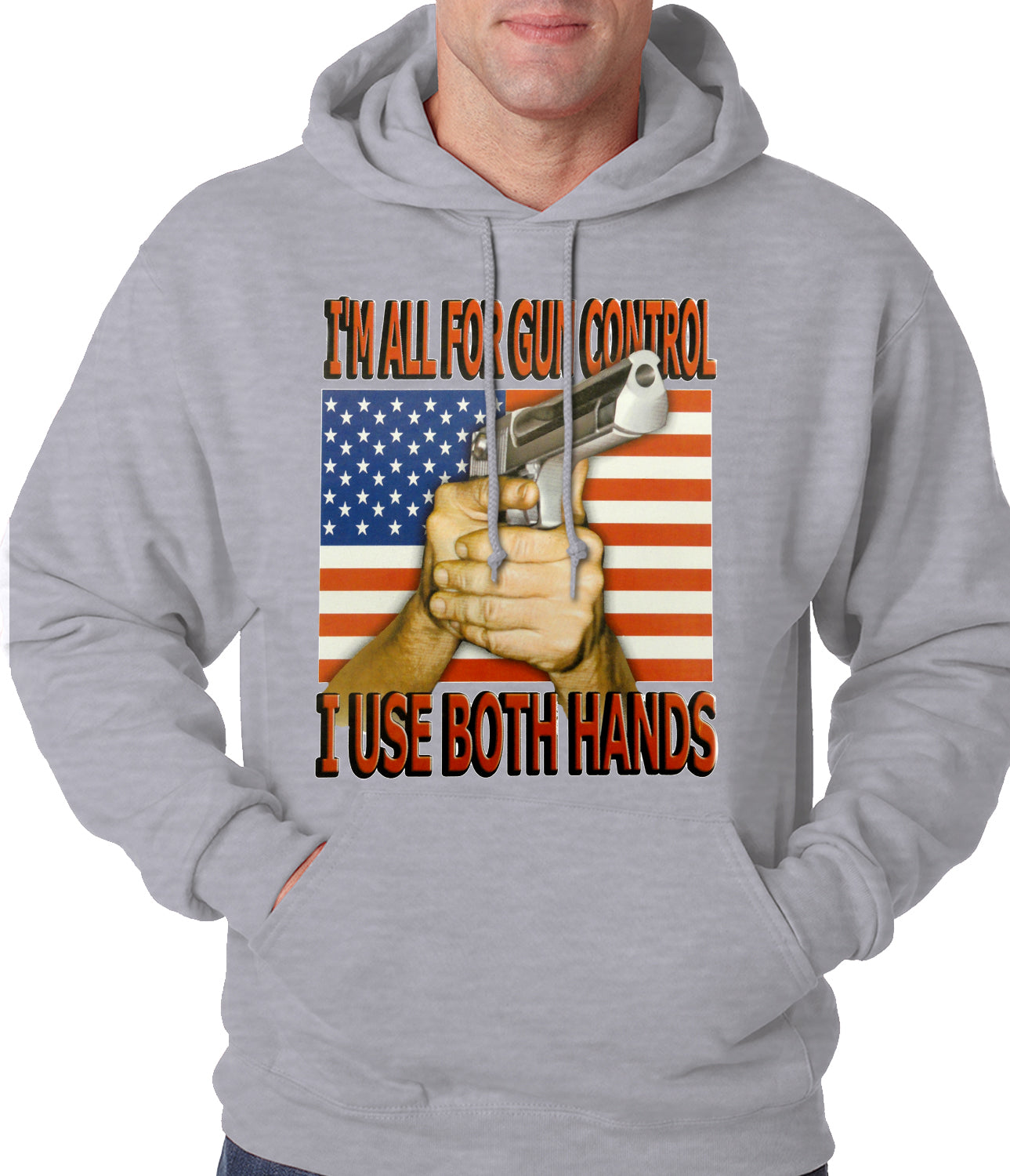 I'm All For Gun Control, I Use Both Hands Adult Hoodie