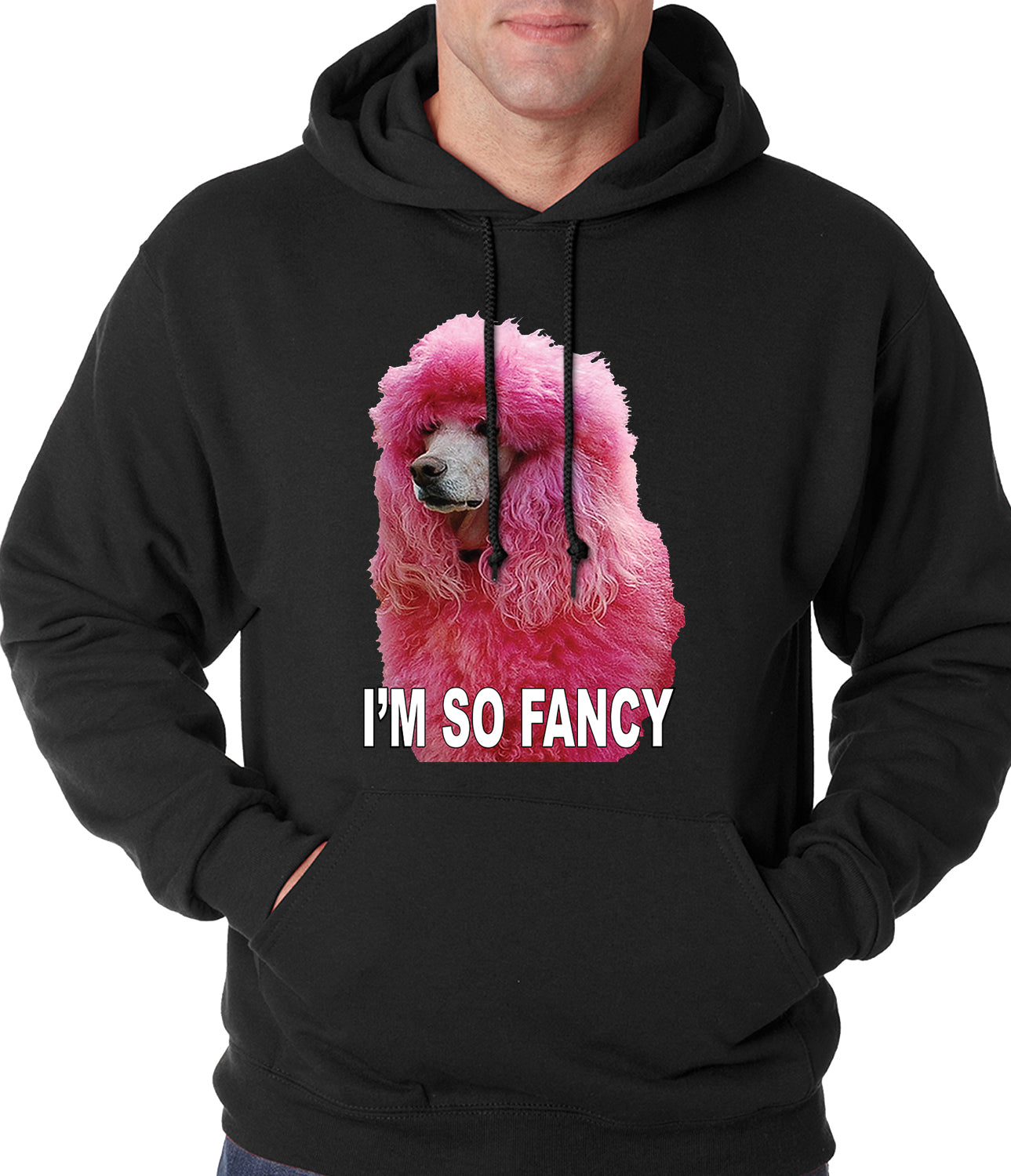 I'm So Fancy - Pink Poodle Adult Hoodie