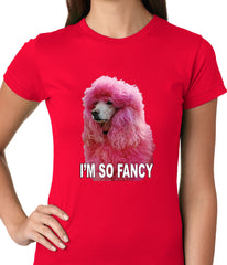I'm So Fancy - Pink Poodle Ladies T-shirt