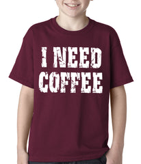 I Need Coffee Kids T-shirt