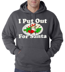 I Put Out For Santa Funny Adult Hoodie