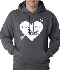 I Stole Her Heart Couples Adult Hoodie