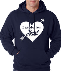 I Stole Her Heart Couples Adult Hoodie