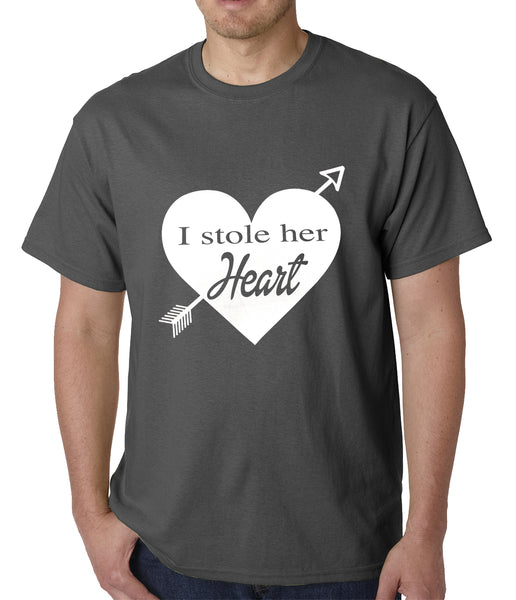 I Stole Her Heart Couples Mens T-shirt –