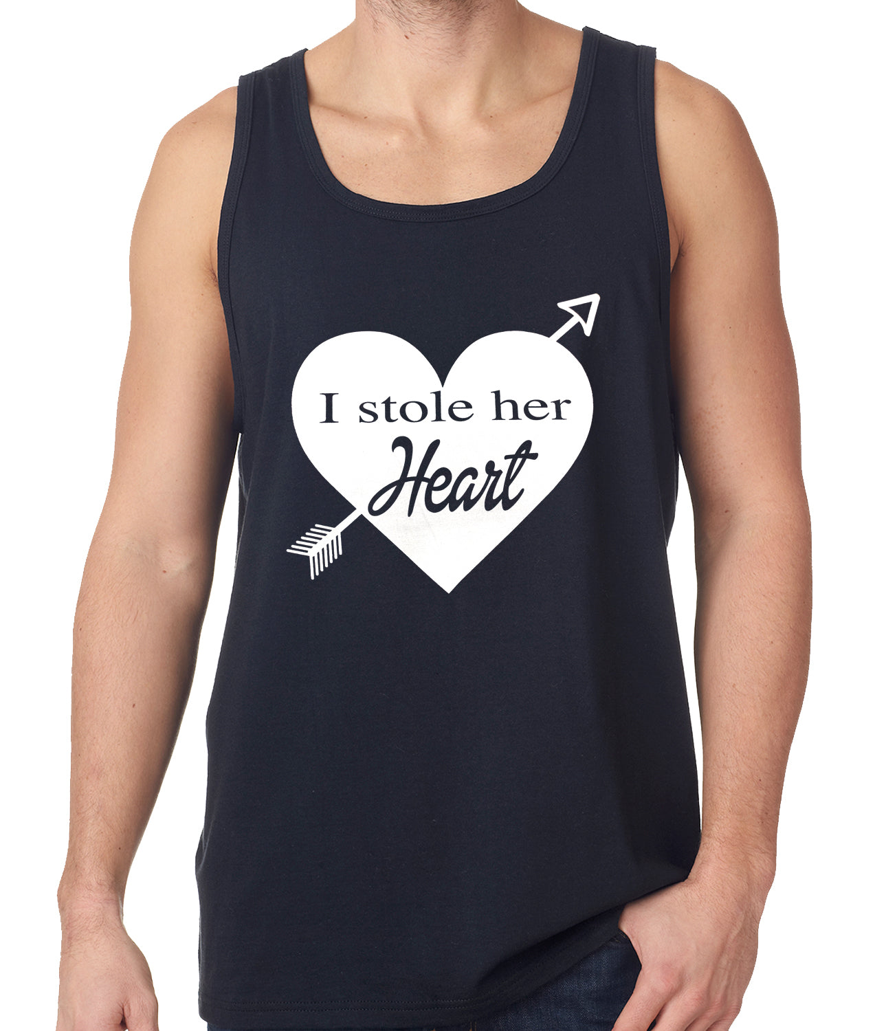 I Stole Her Heart Couples Tank Top