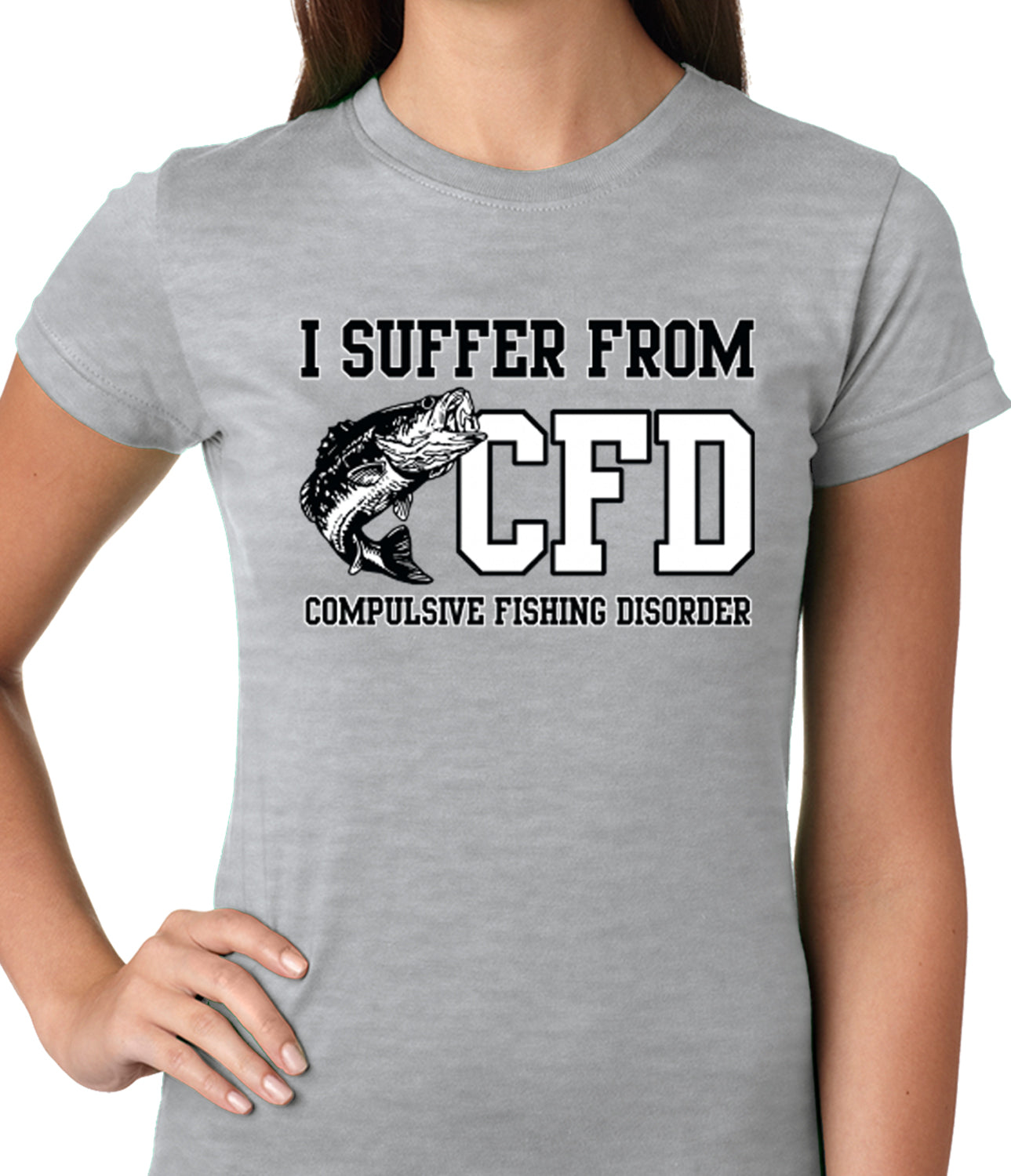 I Suffer From Compulsive Fishing Disorder Ladies T-shirt