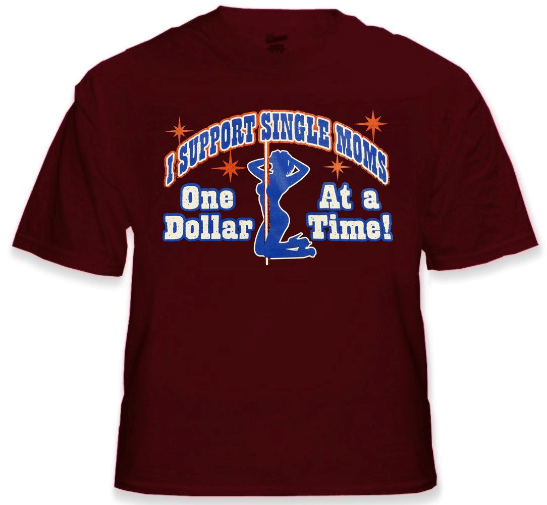 I Support Single Moms One Dollar At A Time T-Shirt