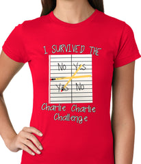 I Survived Charlie Charlie Ladies T-shirt