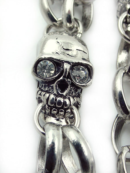 Iced Out Skulls Jean & Wallet Chain –