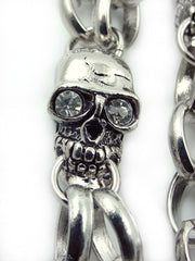 Iced Out  Skulls Jean & Wallet Chain