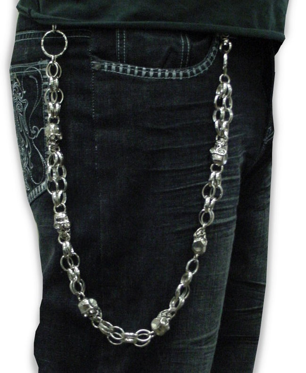 Graveyard Skulls Tough Link Jean and Wallet Chain – Bewild