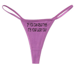 If You Can Read This It's Your Lucky Day Thong