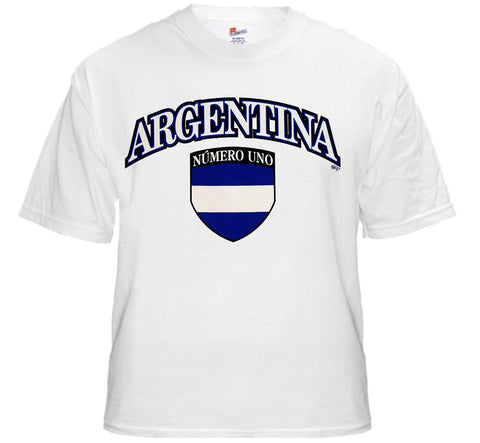 International Soccer Shirts - Argentina Crest T-Shirt (Mens)