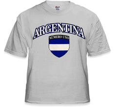 International Soccer Shirts - Argentina Crest T-Shirt (Mens)