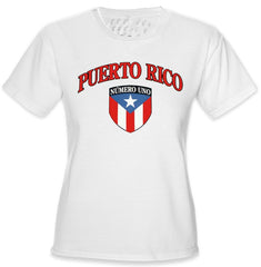 International Soccer Shirts - Puerto Rico Crest T-Shirt (Girls)