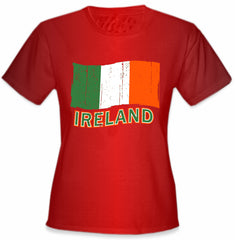 Ireland Vintage Flag Girl's T-Shirt