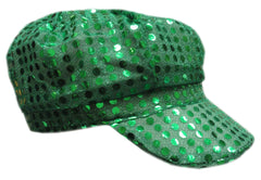 Irish Green Sequin Newsboy Party Hat