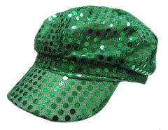 Irish Green Sequin Newsboy Party Hat