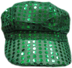 Irish Green Sequin Newsboy Party Hat