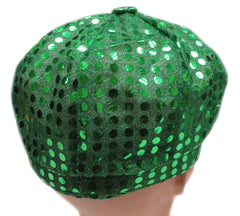 Irish Green Sequin Newsboy Party Hat