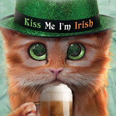 Irish Kitten Big Face Mens T-shirt